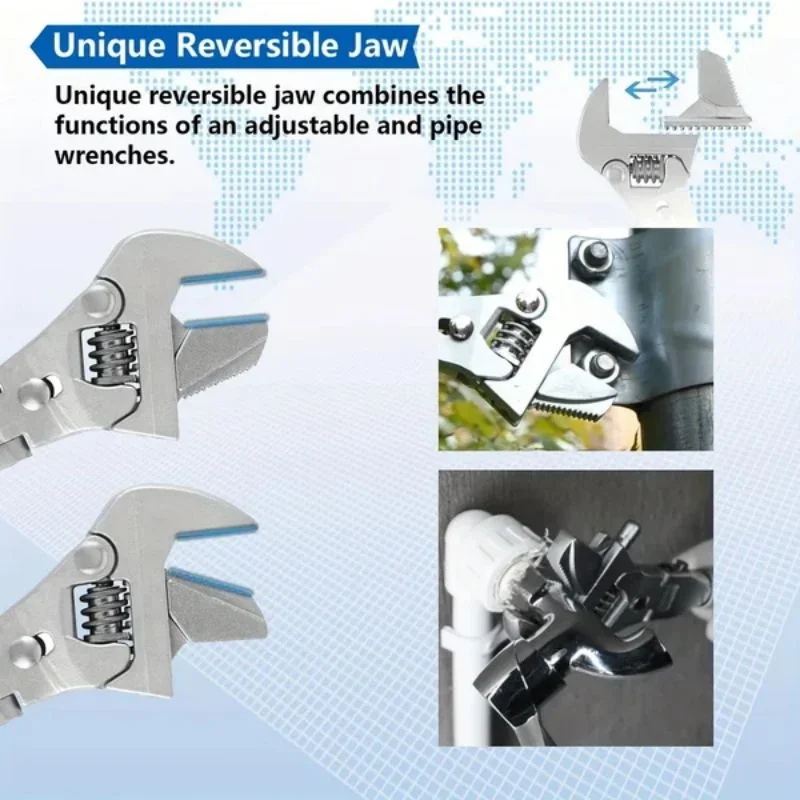 5 In 1 Telescopic Shaking Head Ratchet Wrench 180 Degree Adjustable Folding Multifunctional Retractable Wrench