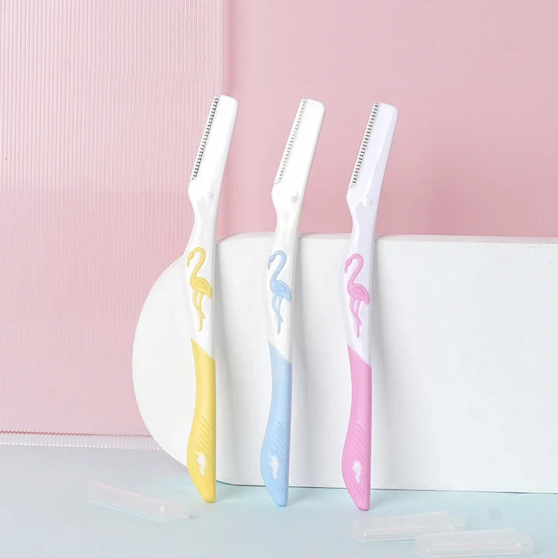 1 stks Panda Flamingo Wenkbrauw Trimmer Veiligheid Mini Draagbare Pijnloos Gezicht Scheermes Eye Brow Cutters Make-Up Tool