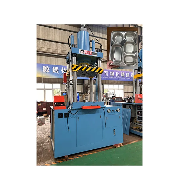 304 Stainless Steel Rectangle divided five part food tray 0.4 0.5 0.6mm  Making Machine with Whole Production Line