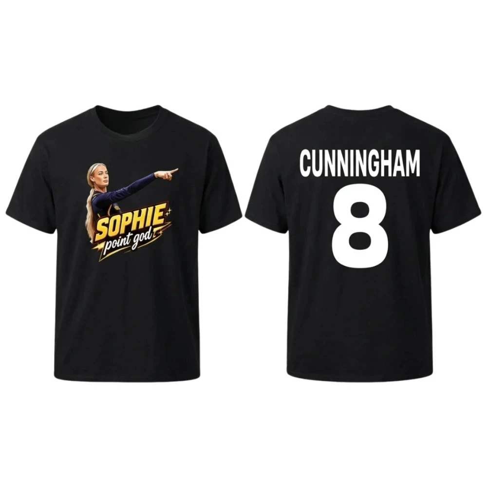 Sophie Cunningham Point God 2026 Meme Graphic #8 Summer T Shirt 100%Cotton Men's Women's Y2k Popular Oversized Casual Tshirt