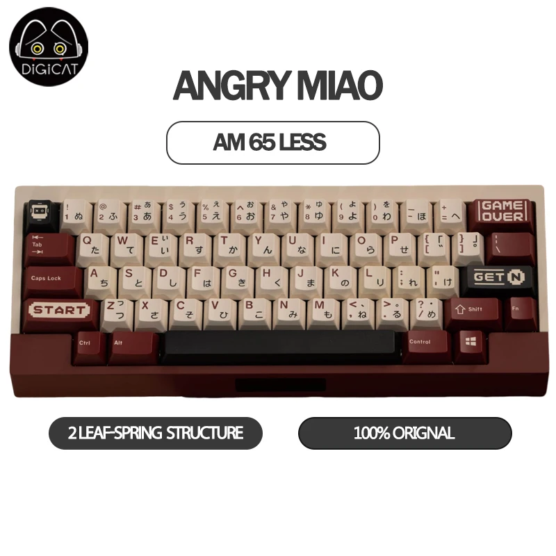 Mechanical Keyboard Angry Miao AM 65 LESS Wireless Bluetooth Custom Hotswap PC Gamer Touch Panel Arrow Keys RGB Backlit Keyboard