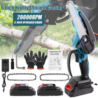 6 Inch Brushless Chain Saw Mini Handheld Pruning Chainsaw Woodworking Electric Saw Cutting Power Tool for Makita 18V Battery