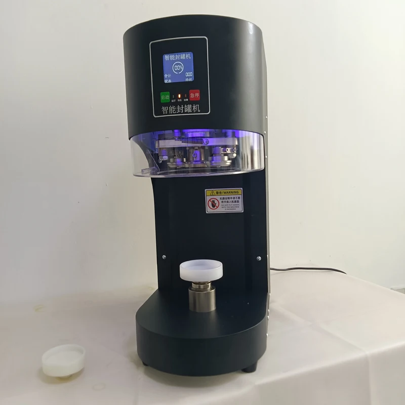 

Коммерческая машина для запечатывания магазина чая с молоком, пивная банка, умная панель, бесшумный красочный свет, полностью автоматическая машина для запечатывания банок