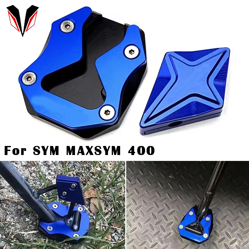 

Motorcycle CNC Side Stand Enlarge and Support Kickstand Column auxiliary For SYM MAXSYM 400 MAXSYM400 400i 2021 2022 2023