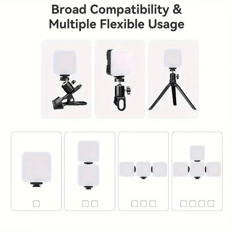 Professional Clip On Phone Ring Light with 10 Brightness Levels USB Rechargeable Portable Selfie Fill Light for Live Streaming