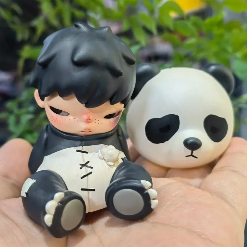 Hirono Figurines Series Genuine Model Hirono Chengdu Panda Cute Tabletop Decoration Hirono Collect Accessoriestoy New Year Gift