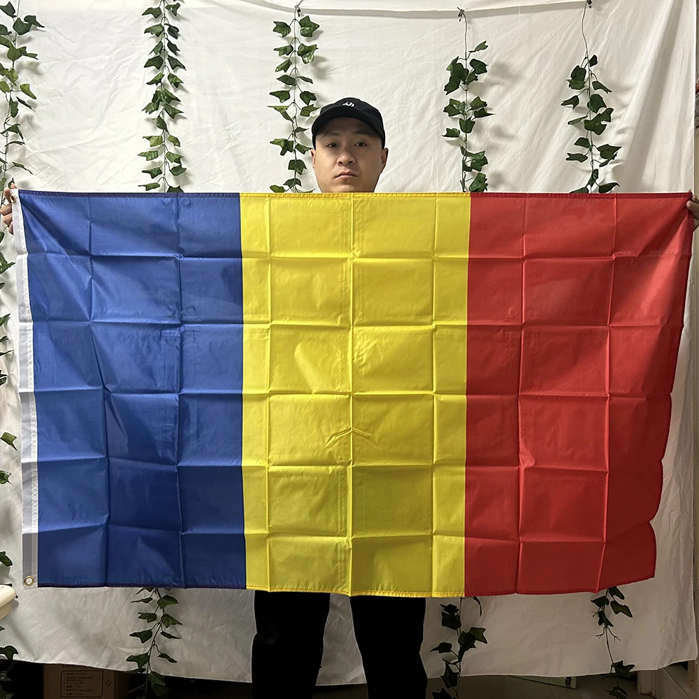 TIKI العلم رومانيا العلم 3x5ft 90x150 سنتيمتر البوليستر رومانيا الرومانية العلم الوطني معلقة لافتة للزينة #1