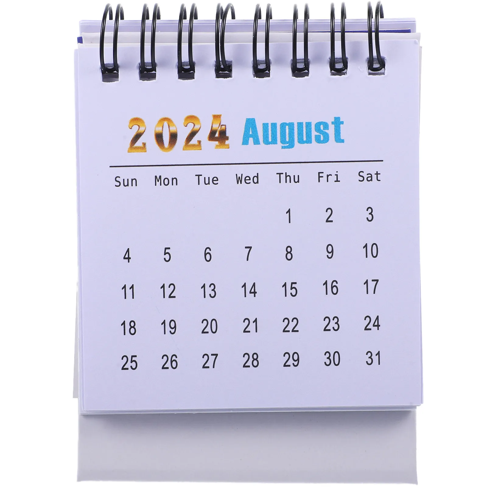 

2024 Mini Desk Calendar Small Flip Desktop Table Calendar Home Office Standing Organizer Daily Use Monthly Memo