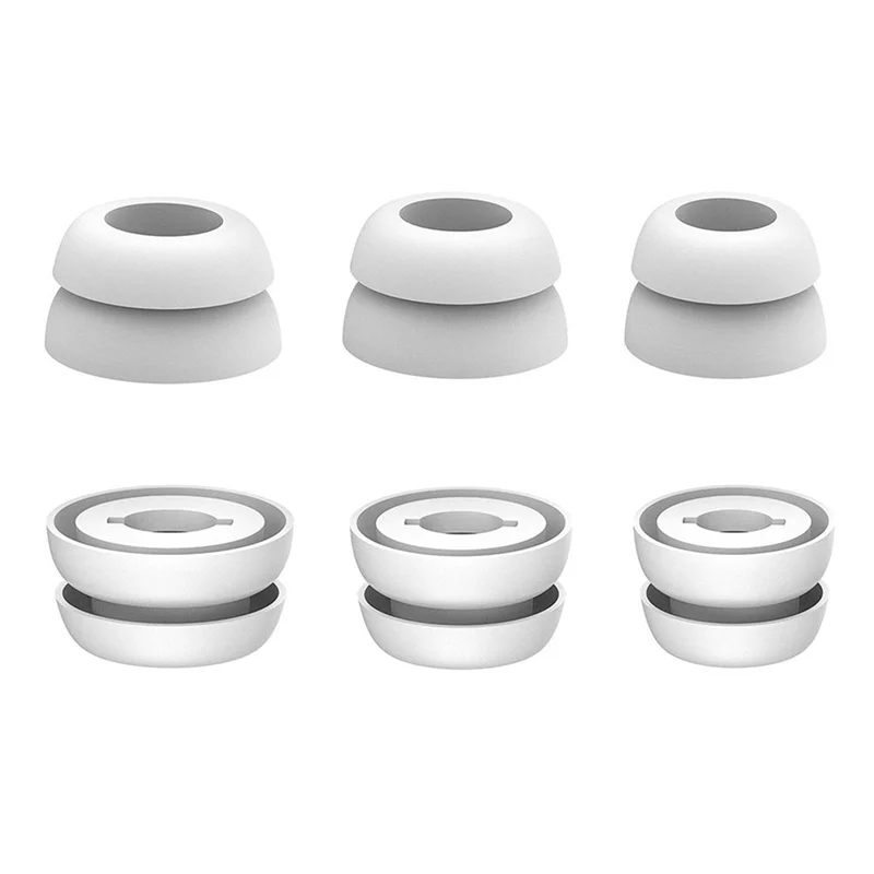 3 Pair Silicone Earbuds Anti-Slip Anti-Lost Comfortable Ear Caps for Samsung Galaxy Buds Pro Headphones (White)