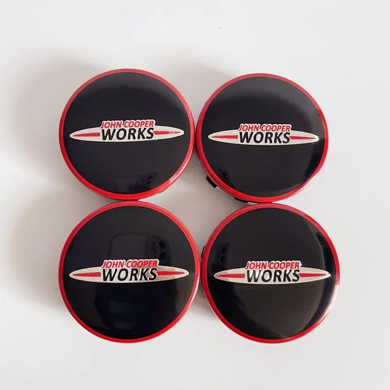 4PCS 56mm Letters JCW John Cooper Works Car Wheel Center Hub Caps Rim Cover Emblem For Mini Cooper S Countryman F55 F56 F54 R60