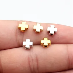 WYSIWYG 20pcs 8x8mm 5 Colors Trendy Pendant Cross Beads For Jewelry Making DIY Jewelry Findings