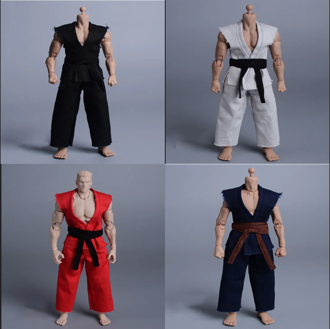 

1/12 Soldier Fashion Trend Kung Fu Clothing Long Ken Judo Uniform Model Accessories Fit 6'' Action Figures Body In Stock