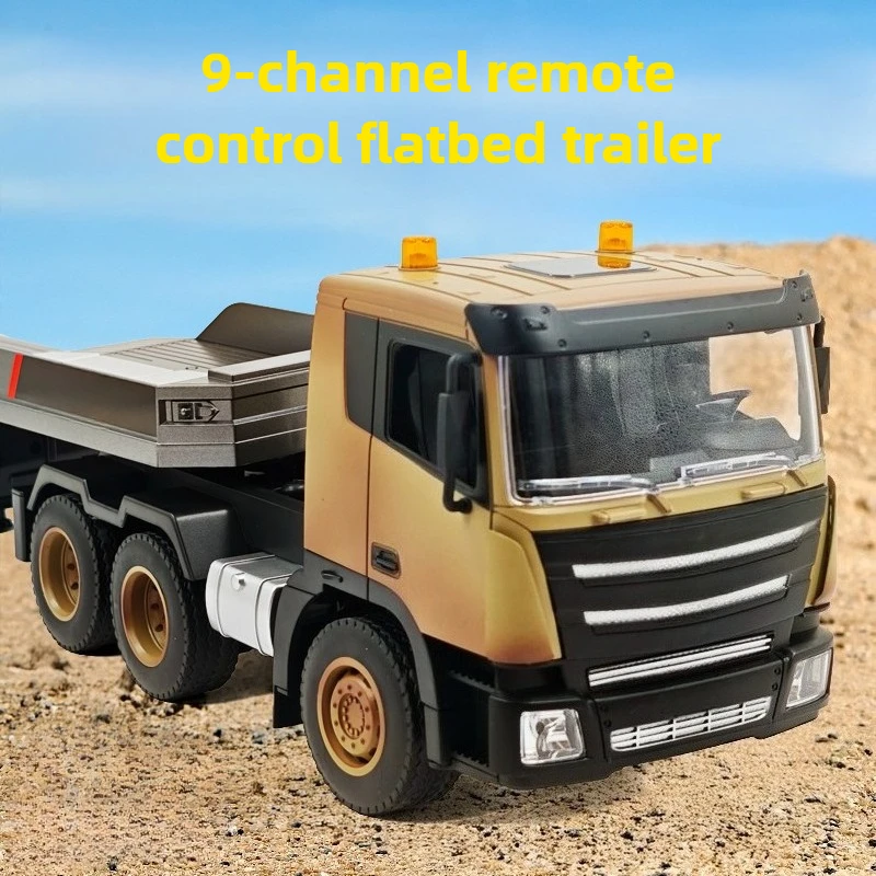 

1318 1/18 RC Nine-channel Remote Control Flatbed Trailer Simulation Splicing Truck Body Electric Remote Control Car Toy