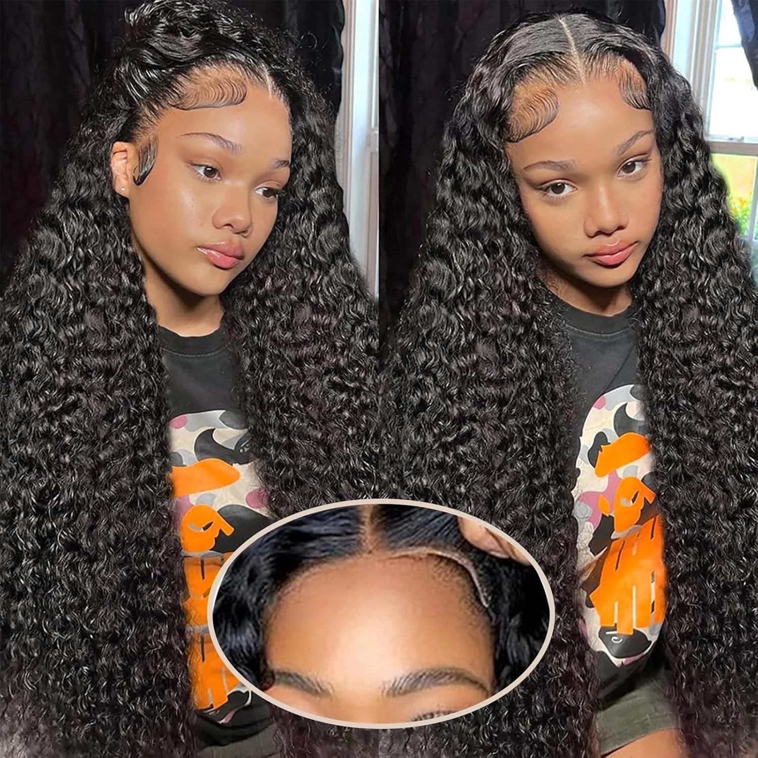 

210% Dentisy Wear and Go Glueless Wigs Human Hair Pre Plucked Pre Cut 5x5 HD Closure Wigs Human Hair Deep Wave Lace Front Wigs