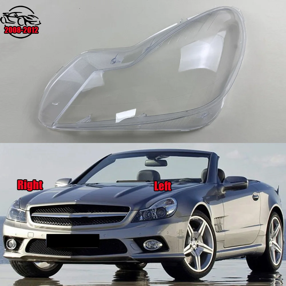 For Mercedes-Benz SL-Class W230 SL300 SL350 SL500 2008 2009 2010 2011 2012 Car Headlight cover Headlamp Lens Auto Shell Cover