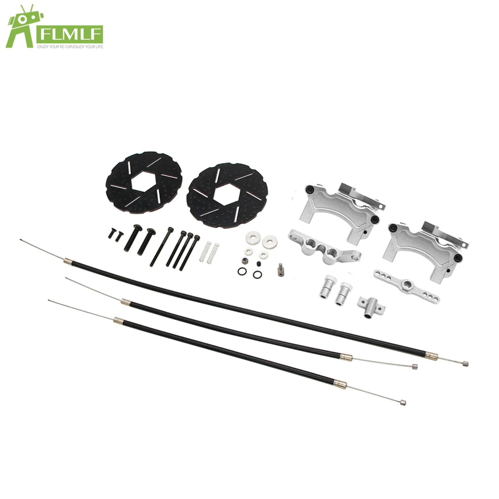 Alloy CNC Front or Rear Wheel Cable Brake System Kit Fit for 1/5 HPI ROFUN BAHA ROVAN KM BAJA 5B 5T 5SC Rc Car Toys Games Parts