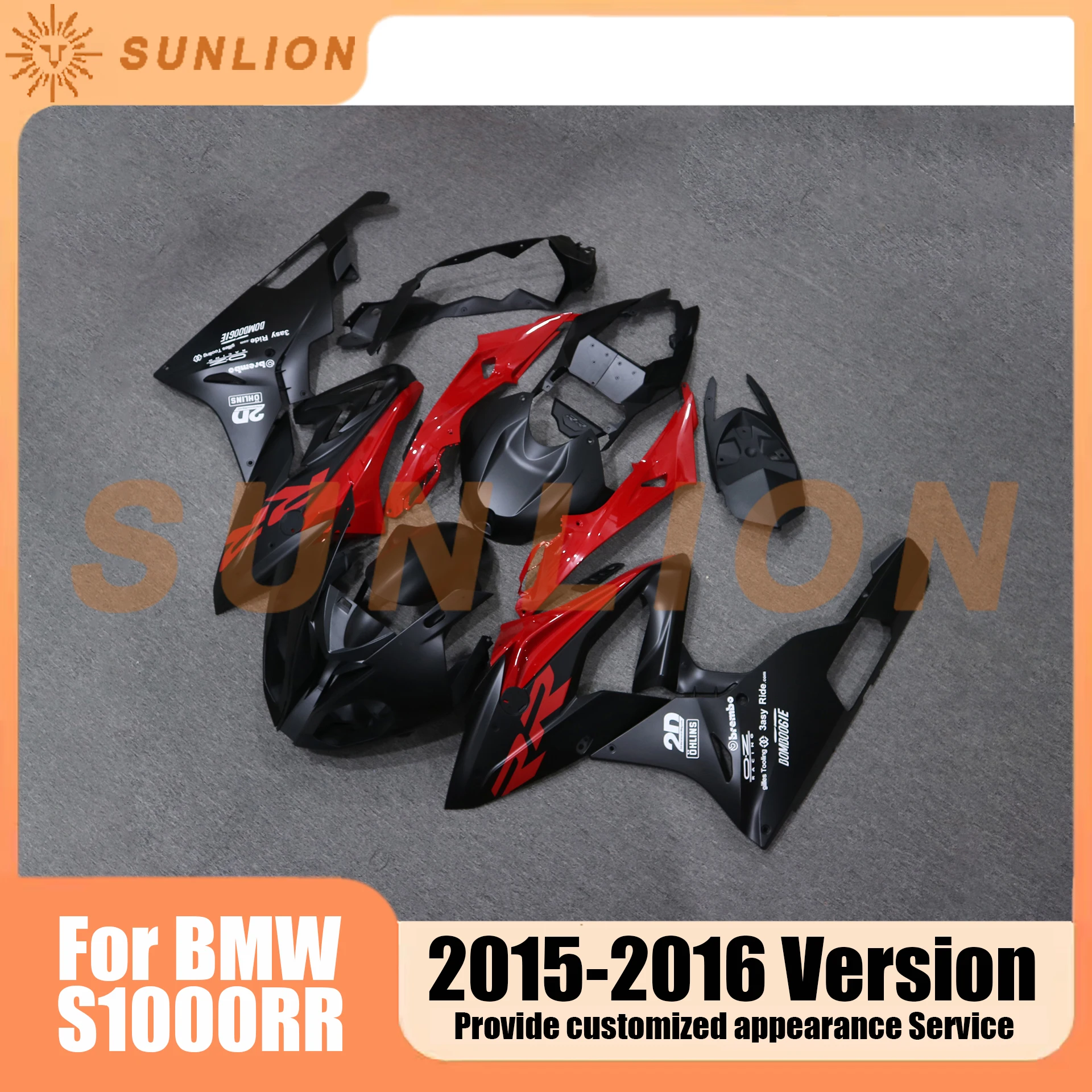 Full Motorcycle Fairing For BMW S1000RR 2015 2016 ABS Injection Support Customization