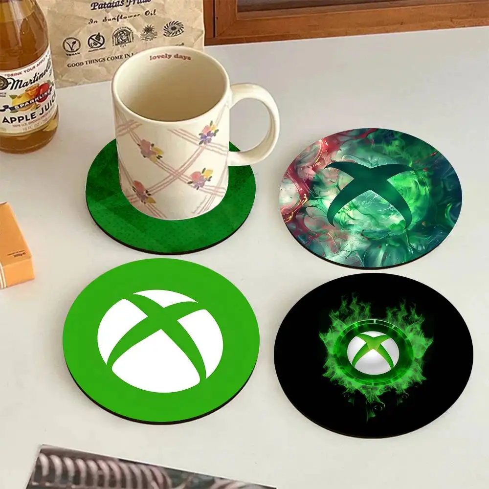 X-XboxS Game Wooden Coasters Heat-resistant And Non-slip Suitable For Restaurants And Cafes And Make Great Holiday Gifts