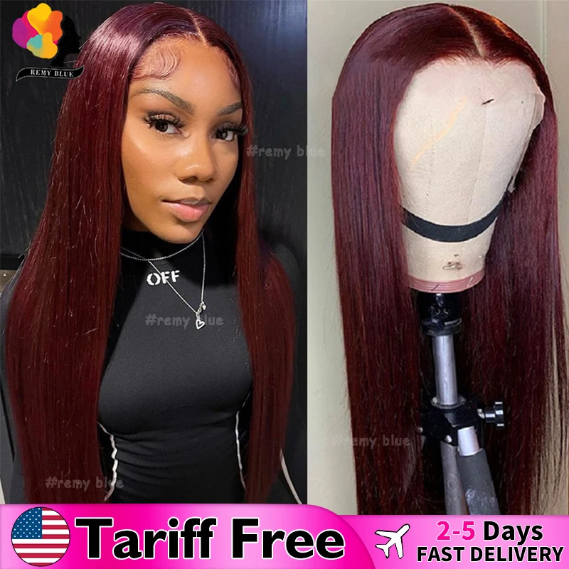 Farbige rote 99J Burgund 13X6 HD Lace Front Echthaarperücken für Frauen vorgezupfte 13x4 Lace