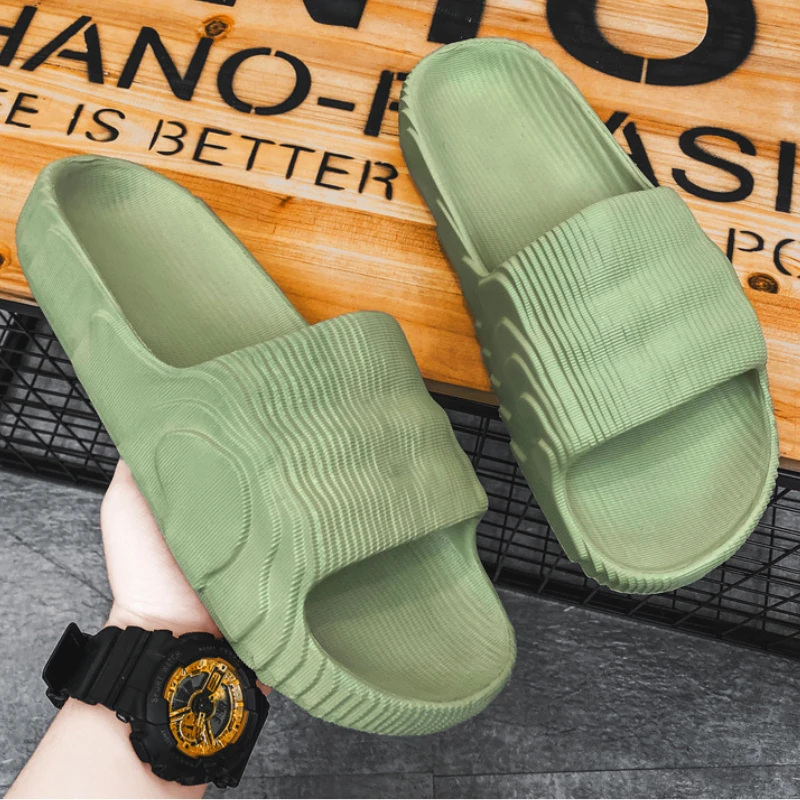 Indoor Outdoor Slippers For Men Women Summer Platform Shoes Soft EVA Anti-slip Couples Bathroom Beach Slides Leisure Sandals image 4