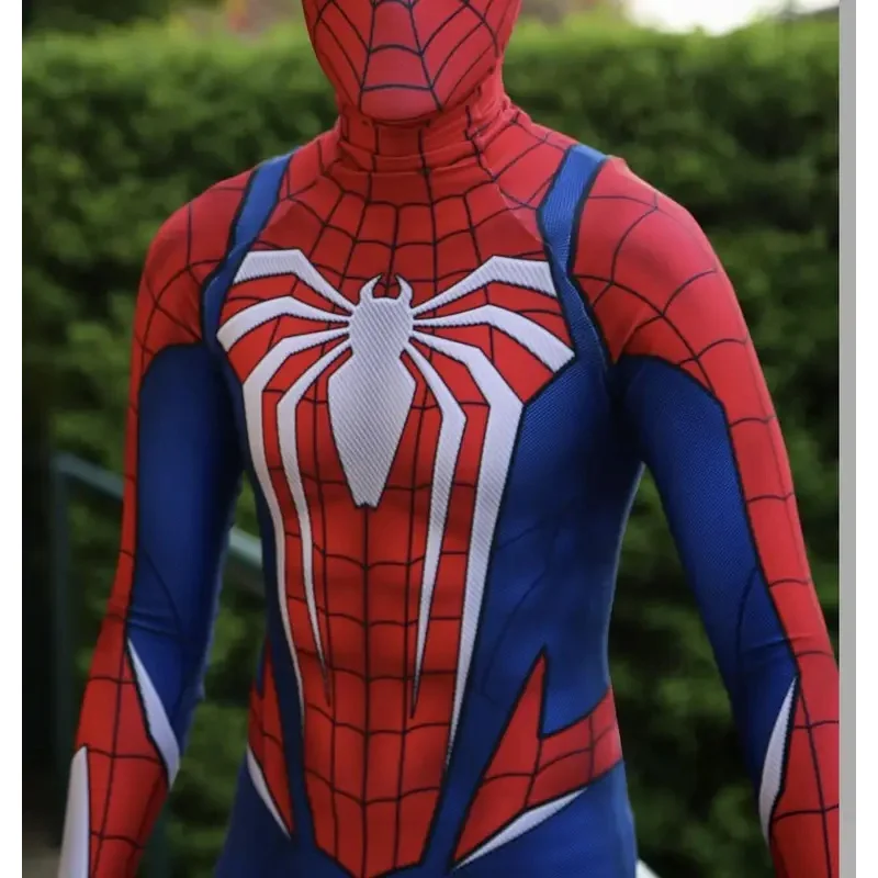 Halloween Peter Parker Spider Suit in PS5 Spider 2 supereroe Costume Cosplay completo Spiderman body Zentai Second tute