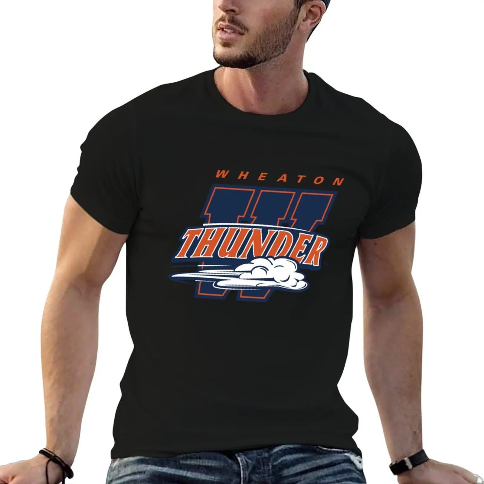 Wheaton College thunder T-Shirt essential t shirt Short sleeve tee cotton graphic tees mens fashion