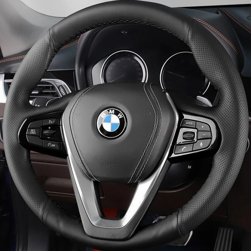 Customize Microfiber Leather Steering Wheel Cover For BMW G20 G21 G30 G31 G32 X3 X5 G05 X7 G07 G01 X4 G02 Z4 G29 Car Interior