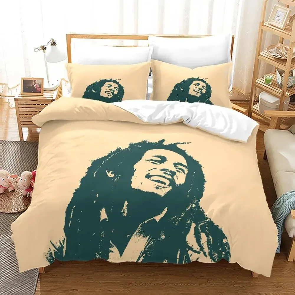 

Bob Marley Duvet Cover Sets Music Legends Jamaica Singer Comfortable Bedspreads Queen King Size Bedding Sets