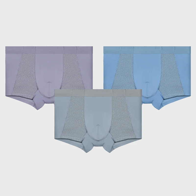 

5 шт. мужского антибактериального нижнего белья из ледяного шелка. Это сетчатые вентилируемые трусы-боксеры для мужчин. Они тонкие, летние.