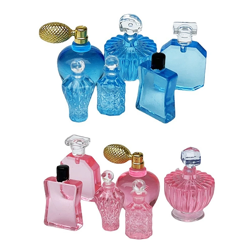 1:12 Poppenhuis 6 Stks/set Parfumflesje Accessoires Miniatuur Mini Speelgoed Poppenhuis Meubels Voor Poppenhuis Baby Meisje