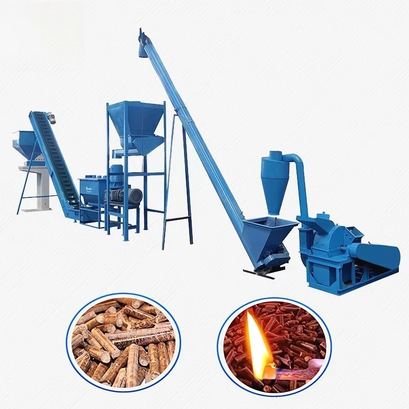 Macreat pequeña aserrín paja combustible fuego biomasa prensa para hacer pelletsizador Pelet hacer línea máquina de pellets de madera precio del molino