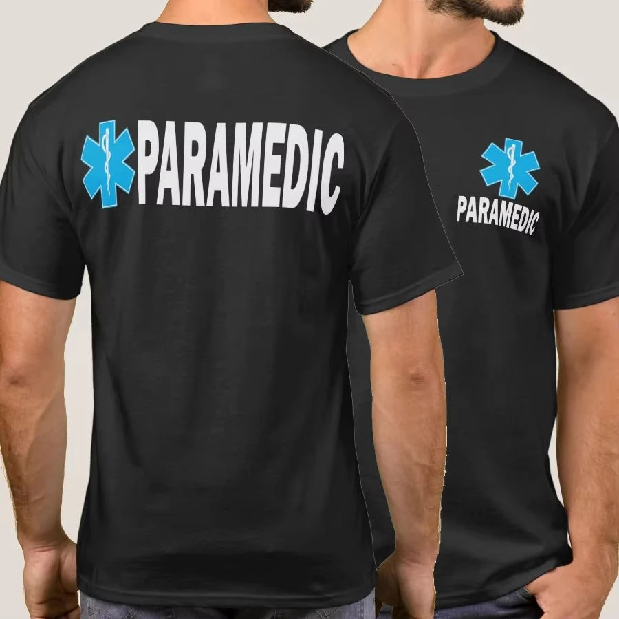 

Футболка First Responder EMT EMS Star of Life Medical Paramedic Duty. Повседневные футболки из 100% хлопка с короткими рукавами, свободный топ S-3XL