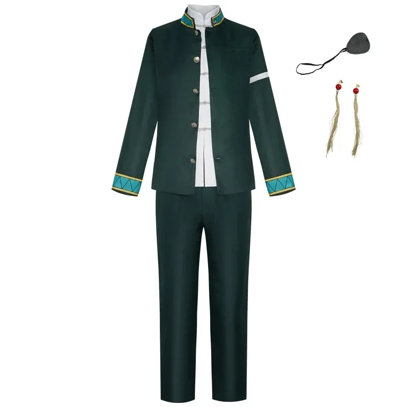 

CosplaySuo Hayato Cosplay Costume Anime Wind Breakerr School Uniform with Jacket Pants Eyemask Earrings Suou Hayato Outfits Hall