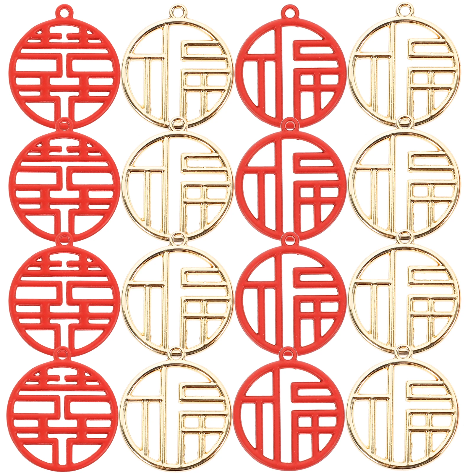 

20pcs Fu Keychain Charms Bulk DIY Necklace Pendants Decorative Accessories Keychain Charms Bulk Alloy Charm New Year Craft