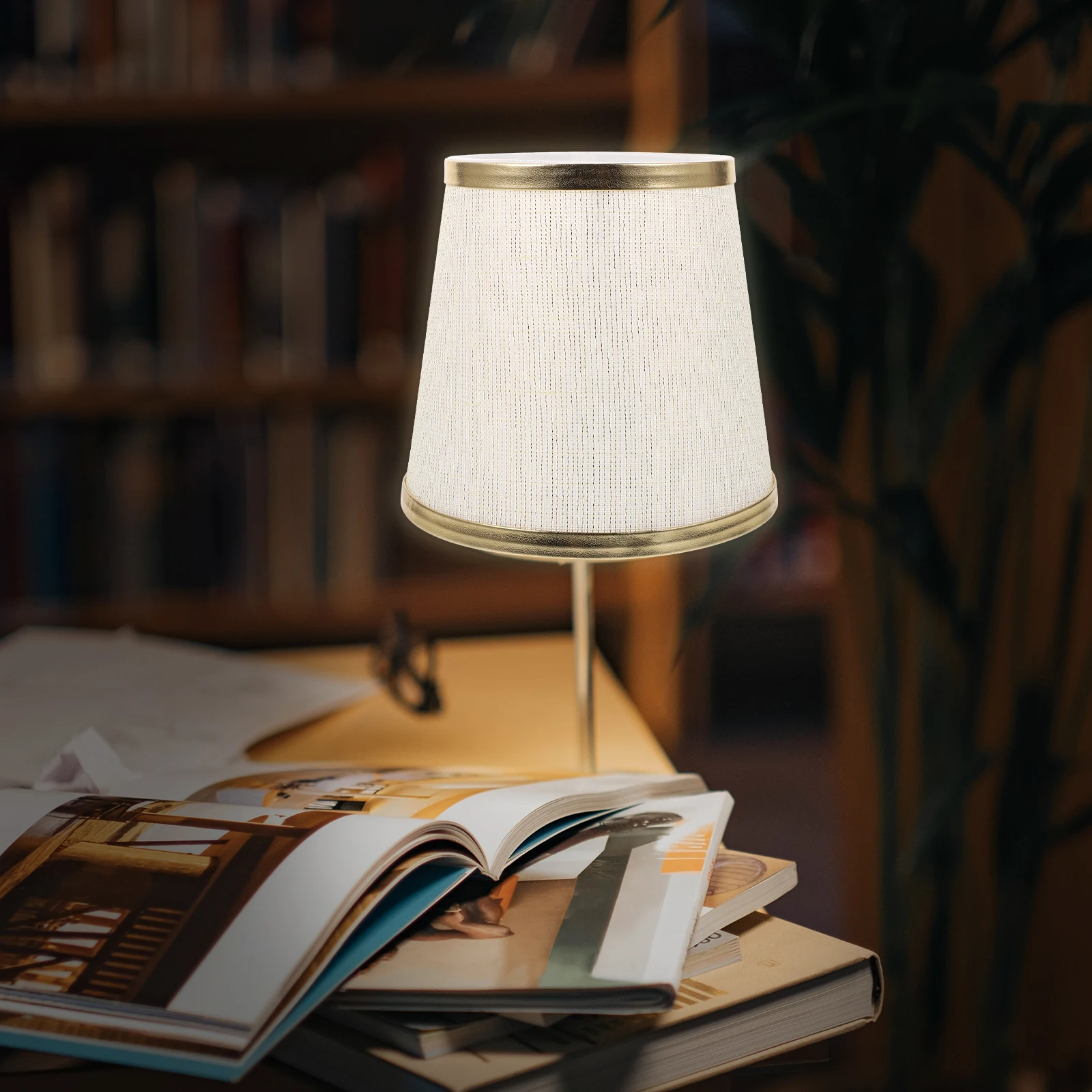 

Fabric Lampshade Cloth Cover Lightweight Compact E14 Bulb Fit Bedroom Living Room Lamp Decor Shades Novel Lampshade Lighting
