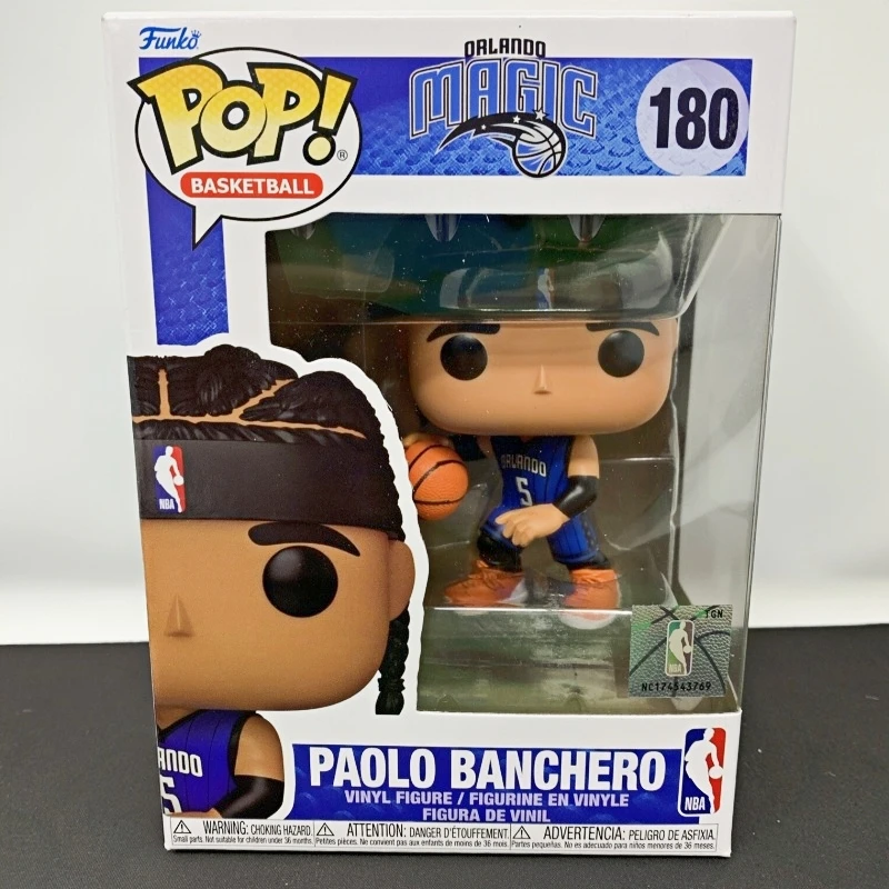 Funko Pop! Original NBA Orlando Magic Paolo Banchero #180 Vinyl Figure Sports Collectible Model Desktop Ornament Gift for Fans