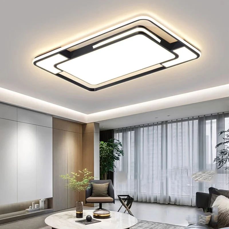 Remote Control Living Room Lights Square Creative LED Ceiling Lamp Bedroom Ceiling Pendant Lamp Indoor Home Dining Room Lighting