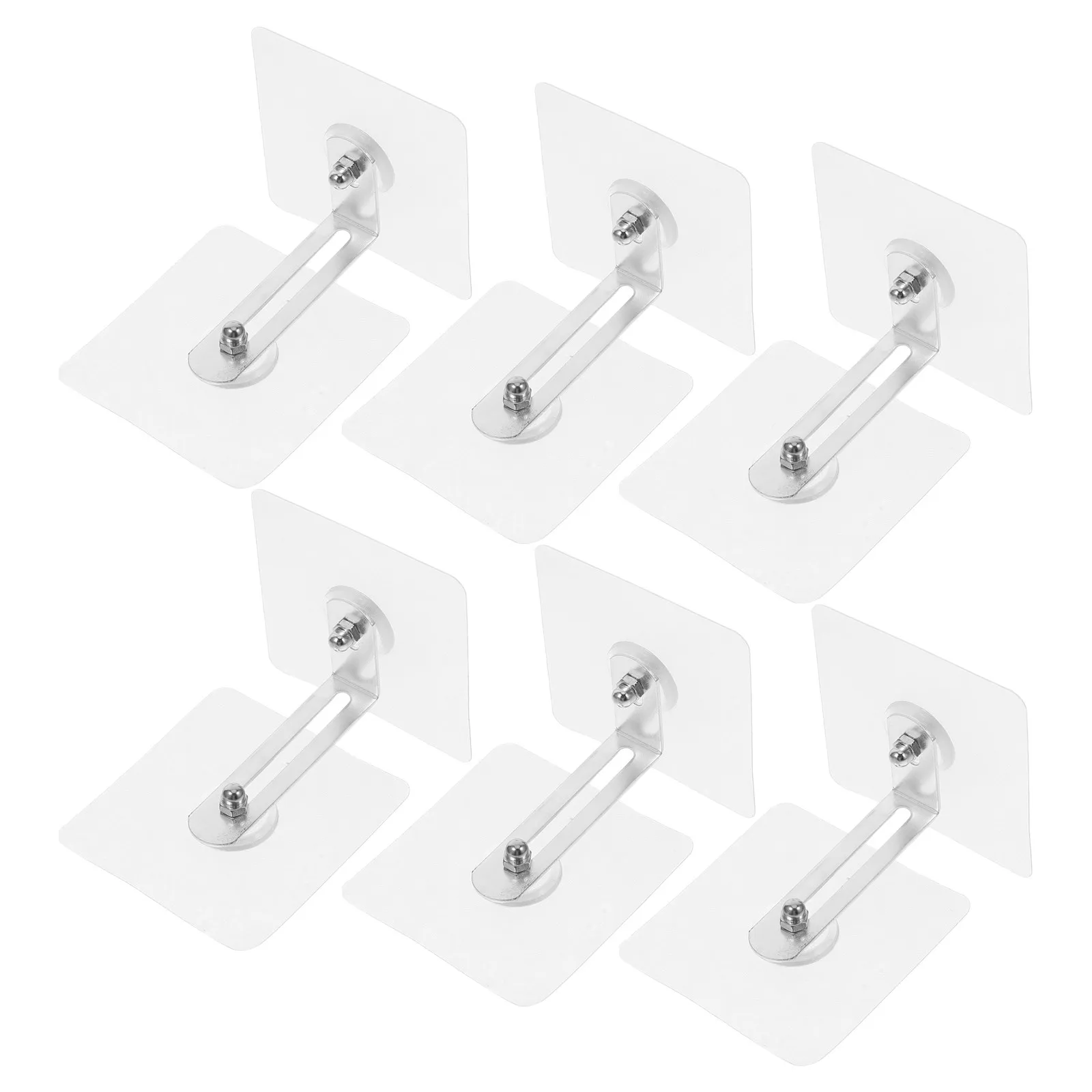 

6Pcs Adhesive Furniture Anchor Anti Tip Kit No Drill Baby Proofing Solution for Cabinet Dresser Bookcase Shelf Safety Wall Mount