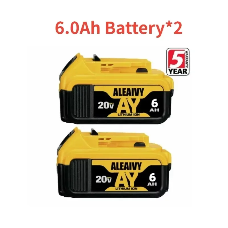 

20V 8Ah MAX Lithium Battery Power Tool Replacement for DeWalt DCB184 DCB181 DCB182 DCB200 20V 6A 8A 12A 18V 20V Lithium Battery