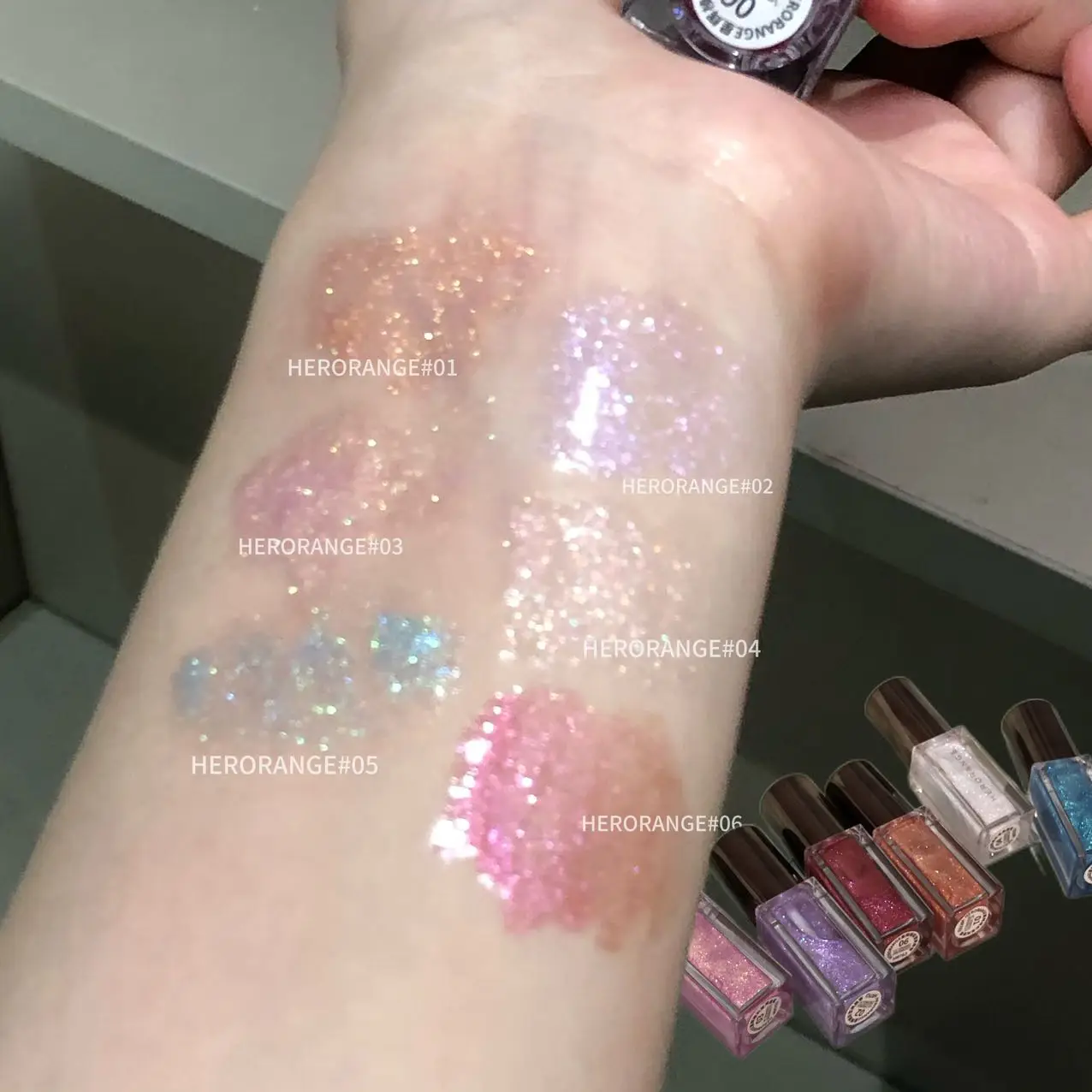 Herorange Starlight Radiant Lip Gloss Pearlescent Fine Sparkle Langanhaltende, feuchtigkeitsspendende, lichtecht, nicht klebende, klare, wässrige Lippenglasur