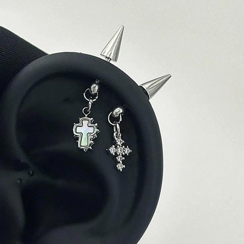 1 قطعة الفولاذ المقاوم للصدأ لطيف القط قلادة الزنمة اللولب بار مسمار الغضروف الأذن الثقب مجوهرات للجسم للنساء القوطي اكسسوارات الحفلات #4