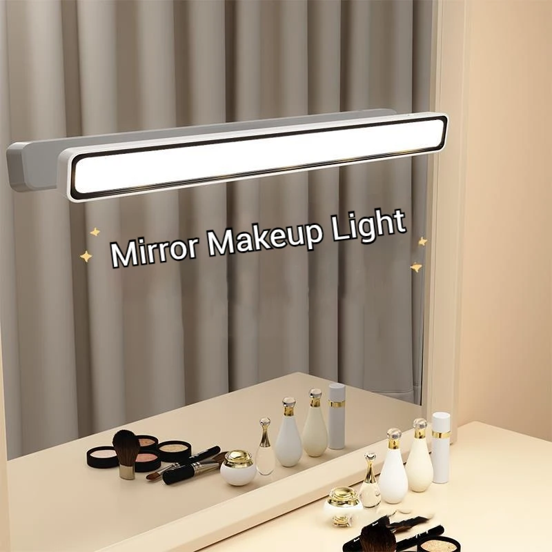 LED-Make-up-Spiegelleuchte, USB wiederaufladbar, 9 W, stufenlos dimmbar, Kosmetiklampe, zum Aufhängen, magnetisch, für Schlafzimmer, Nachtlesen, Tischlampen