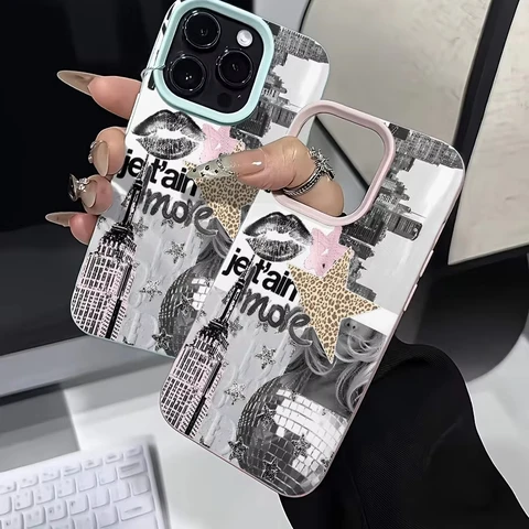 Чехол для iPhone 17, 11, 13, 12, 15, 14, 16 Pro Max Plus, 17 Air с текстурой Эйфелевой башни, светящимся шаром и текстурой личи