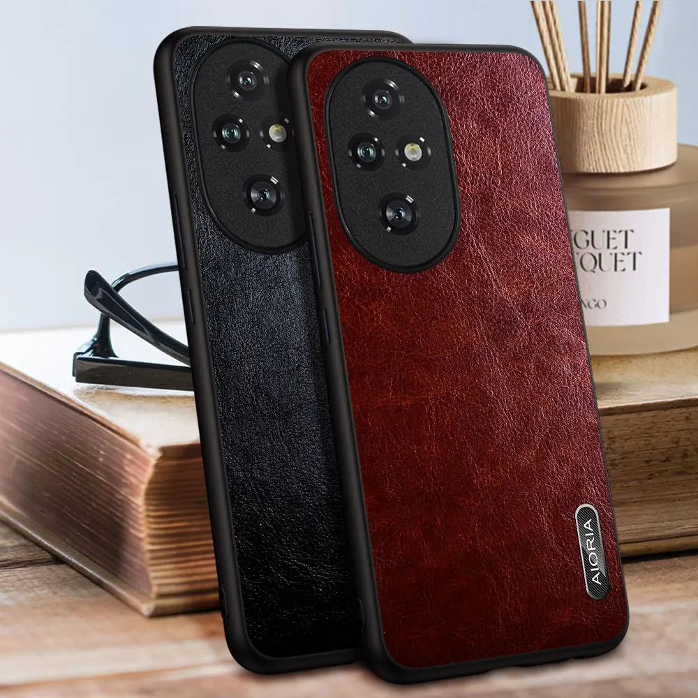 Case for Honor 200 Pro Lite 5G wood Like soft TPU silicone PC wood pattern PU leather skin covers for Honor 200 Pro case