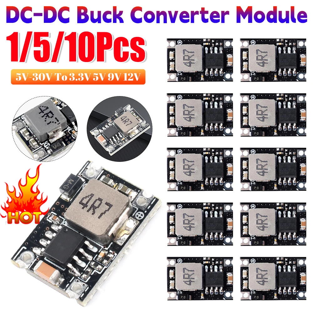 DC-DC Step-down Power Module Adjustable Constant Current Driver 5V-30V To 3.3V 5V 9V 12V 3A for Car Motorcycle Battery Charging