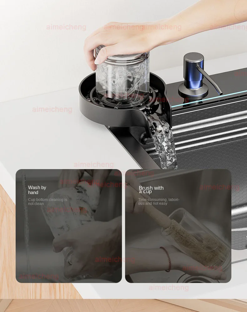 Neptune Star Whale Rain Vegetable Washing Basin Large Single Slot Thickened 304 Stainless Steel Sink Kitchen Household Dish Sink
