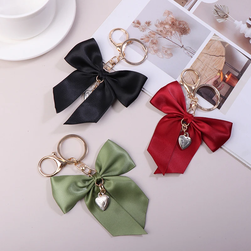 Ribbon Large Bow Keychain Gifts Women Bag Pendant Car Key Holder Jewelry Romantic Charm Ornament Sweet Bow Keychain