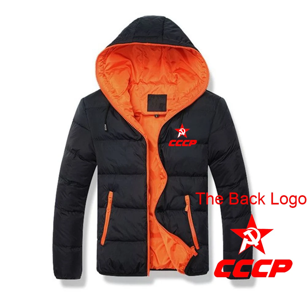 CCCP Russian 2024 New USSR Soviet Union Men Moscow Russia Spring Autumn Cotton Jacket Casual Hooded Comfortable Solid Color Tops