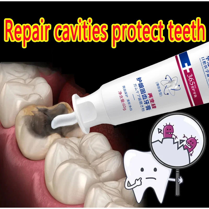 Teeth Whitening Toothpaste Quick Repair of Cavities Caries Fresh Breath Removal of Plaque Repair Teeth Care Product New Upgrade