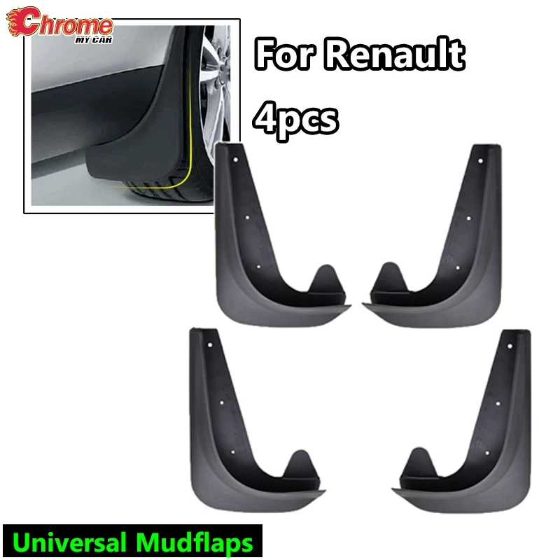 Universal Mudflaps Mud Flaps Flap Splash Guards Mudguard Set For Renault Megane Kwid Captur Clio Kadjar Espace Scala Zoe Laguna